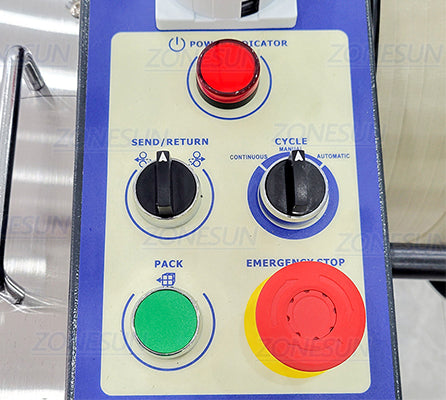 Panel de control de la máquina de tirantes del sellador de cartón