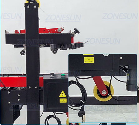 taping structure of carton sealer strapping machine