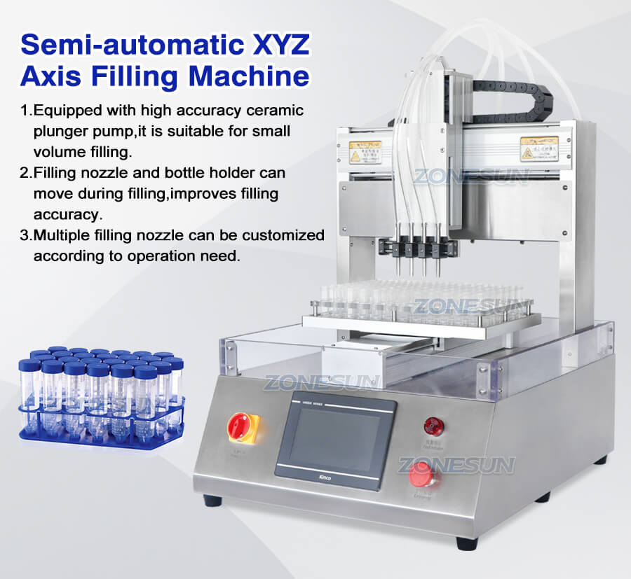 4 têtes Machine de remplissage liquide automatique