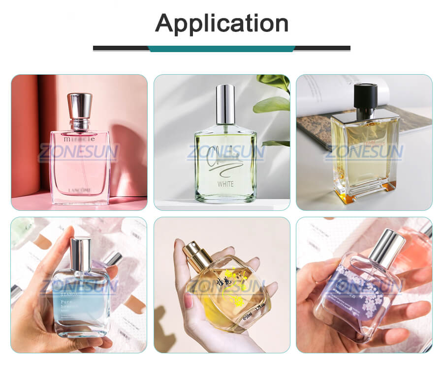 Application de la machine à sertir du parfum