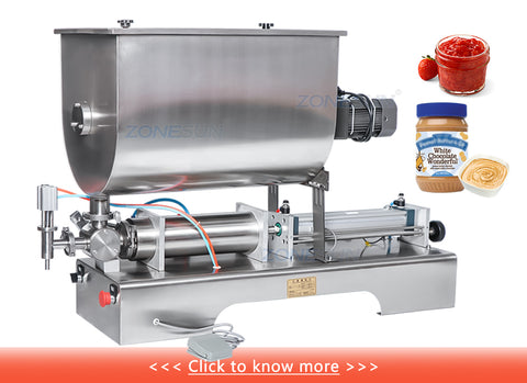 Semi automatic piston pump hot sauce filling machine