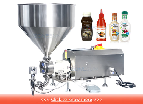 semi-automatic rotor pump hot sauce filling machine