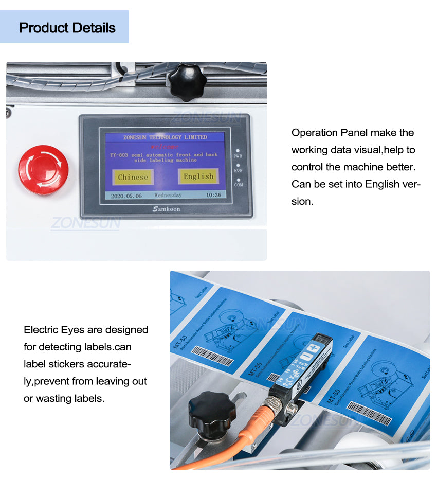 ZONESUN XL-T803 Semi-automatic Flat Surface Labeling Machine