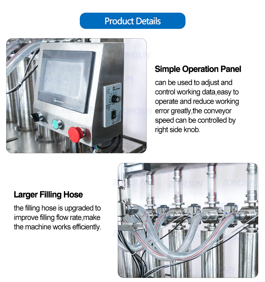 ZONESUN 8 Nozzles Automatic Paste Filling Machine