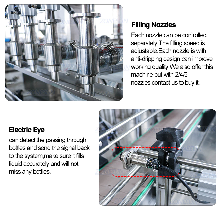 ZONESUN 8 Nozzles Automatic Paste Filling Machine