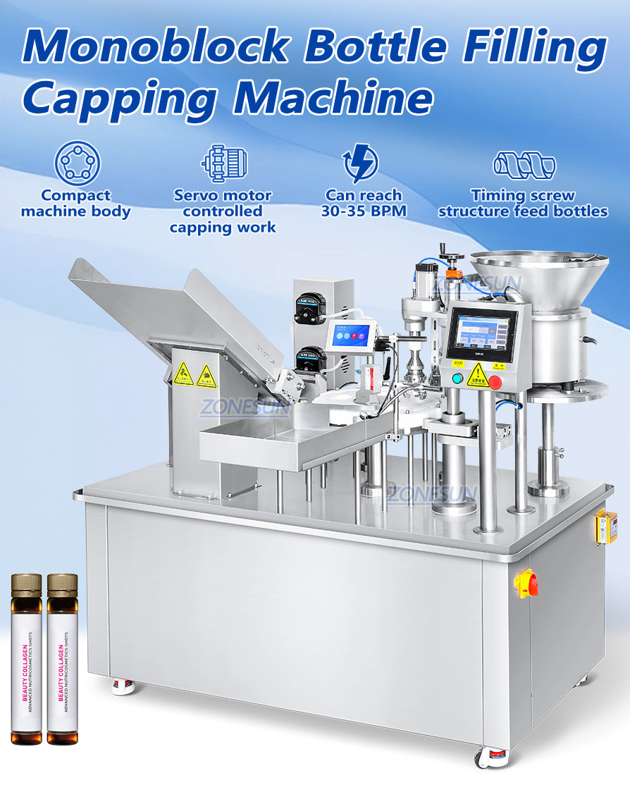 filling capping machine for collagen youth drink