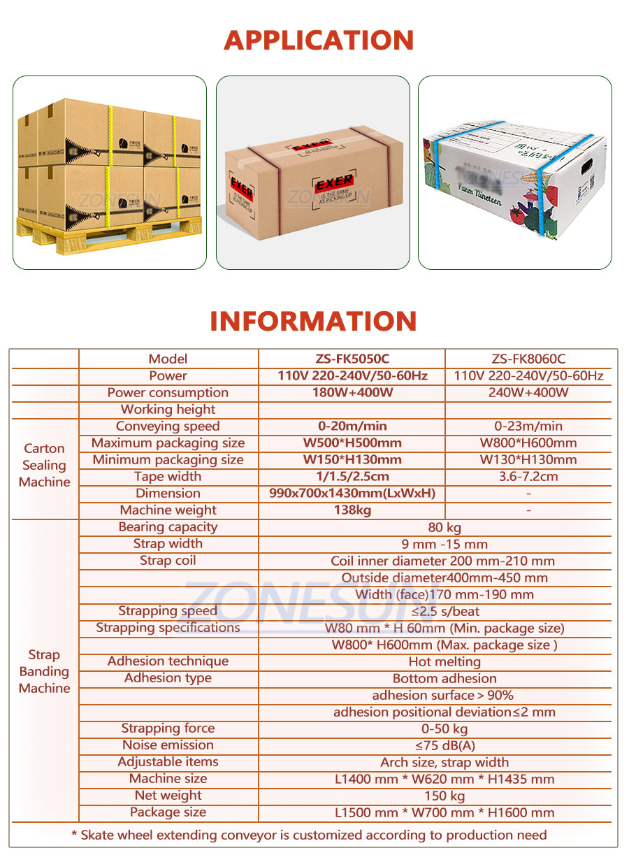 datasheet of carton sealing pp strap banding machine