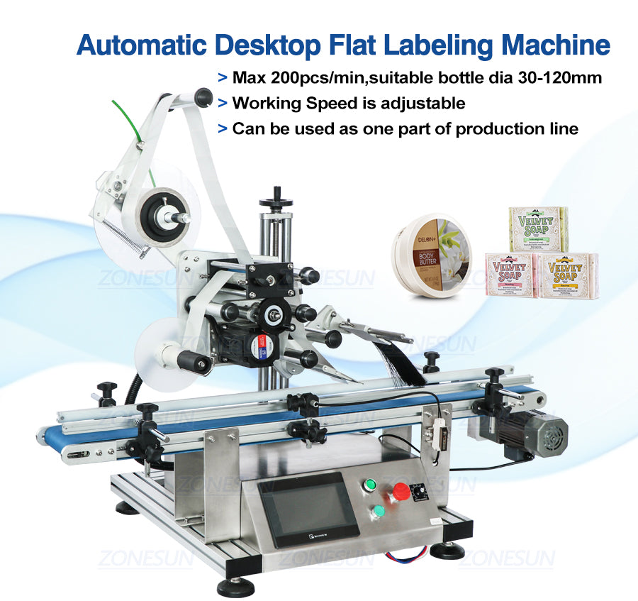 ZS-TB150P Automatic Top Side Flat Surface Labeling Machine