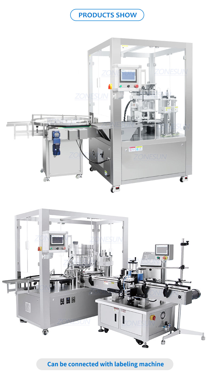 vial monoblock machine for powder