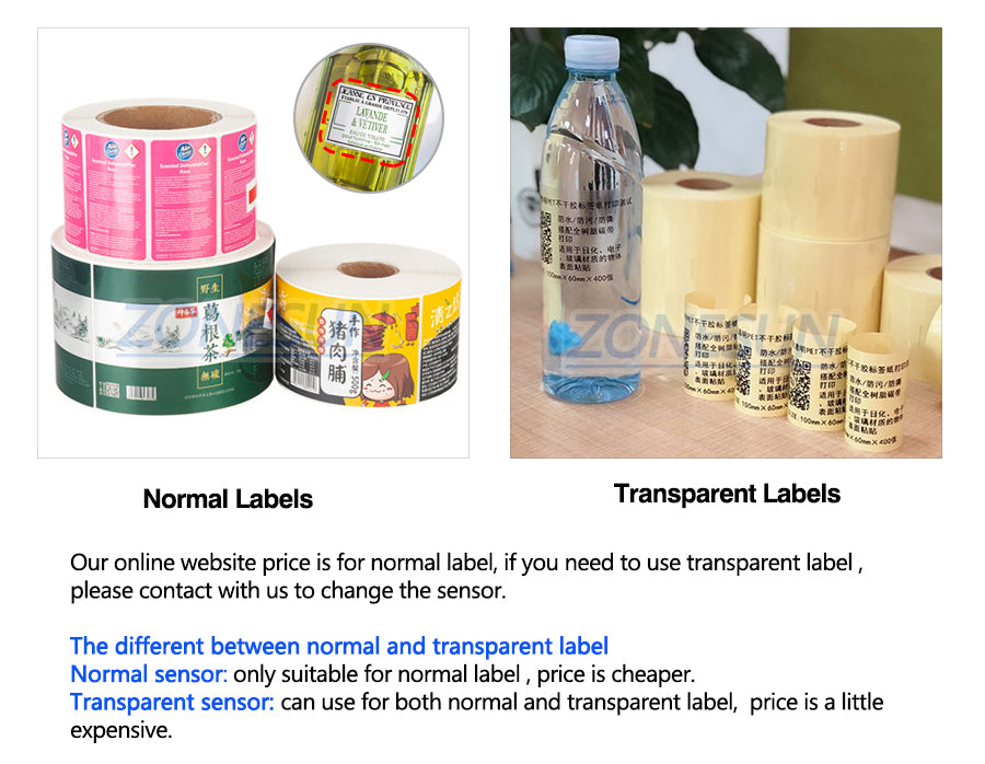 Máquina etiquetadora de botellas cuadradas redondas de doble cara ZONESUN ZS-TB963 para etiquetas transparentes normales 