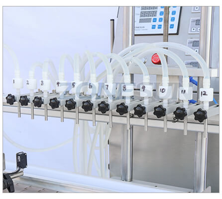 Bocal de enchimento de 12 cabeças automáticas Máquina de enchimento