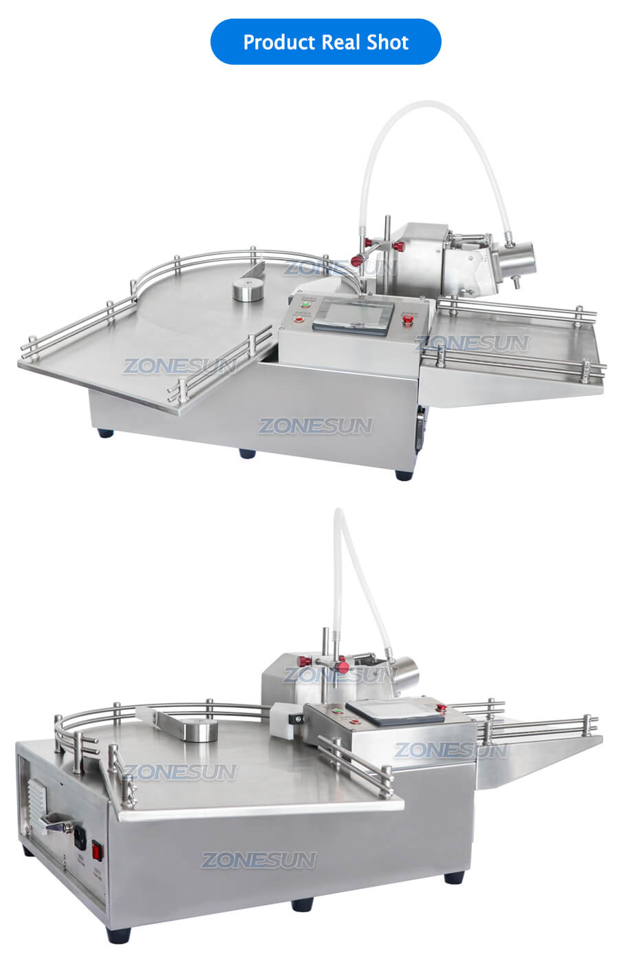 Automatic Liquid Filling Machine With Bottle Unscrambler