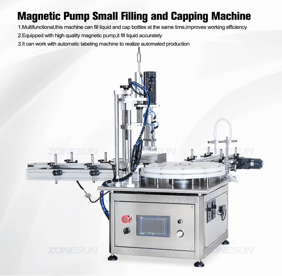 Automatic Monoblock Magnetic Pump Filling Capping Machine