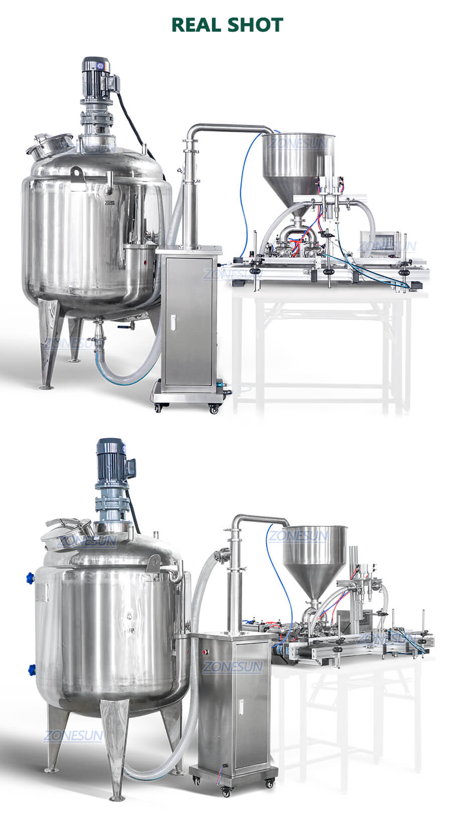 Automatic Paste Filler With Feeding Pump Mixer Tank