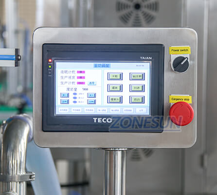 Control Panel of Automatic Shampoo Filling Machine