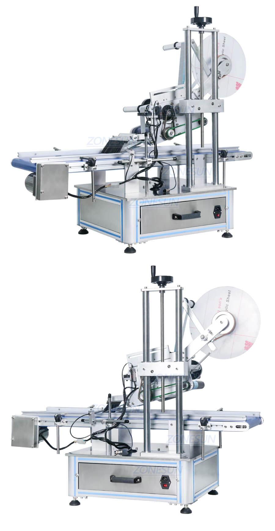 Tiro real da máquina de marcação de superfície plana automática ZS-TB150PB