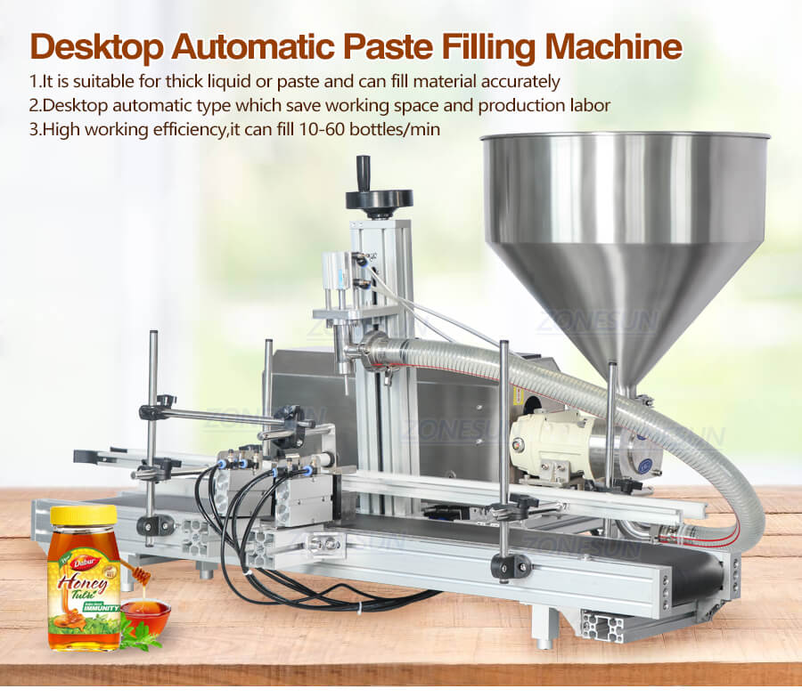 Desktop Automatic Rotor Pump Paste Filling Machine
