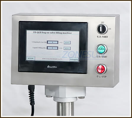 Painel de controle do PLC