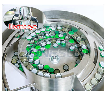 Cap Sorter of Automatic Beer Bottle Crown Aluminum Capping Machine