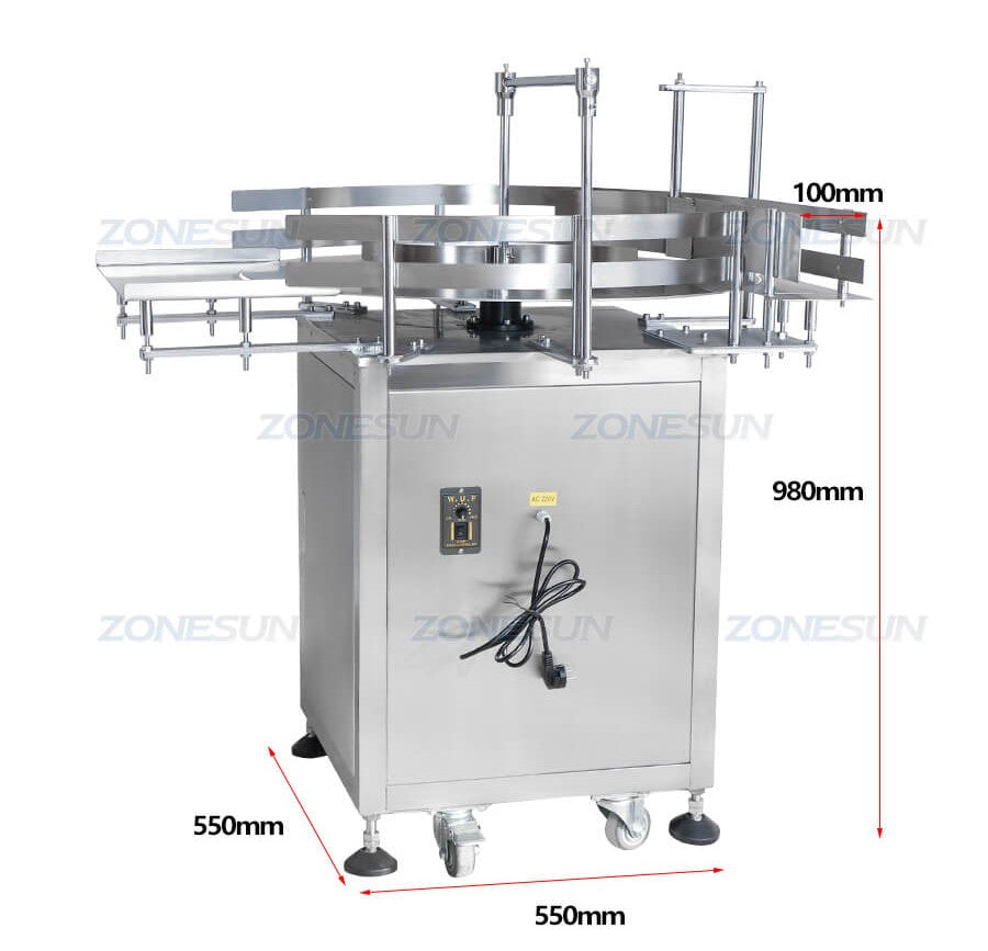 Dimension of Bottle Turntable Machine