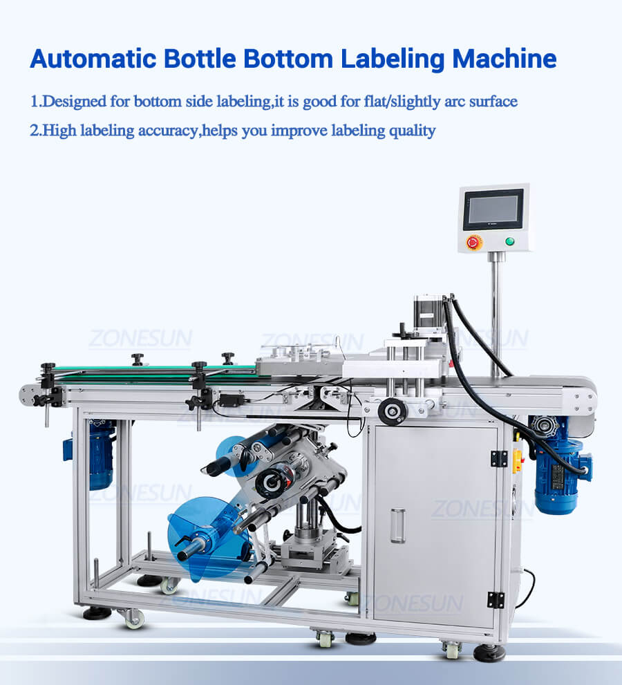 Automatic Bottom Side Labeling Machine