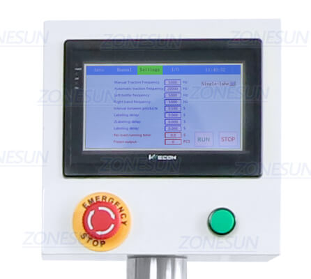 Control Panel of Automatic Bottom Side Labeling Machine