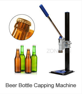 ZONESUN 26mm Pneumatic Semi Automatic Beer Lid Capping Machine