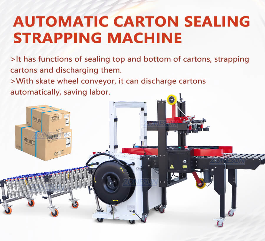 carton sealing pp strap banding machine