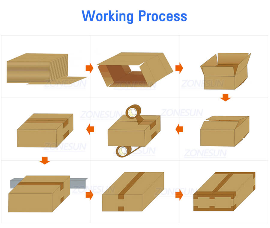 Working Principle of Carton Erector and Sealing Machine