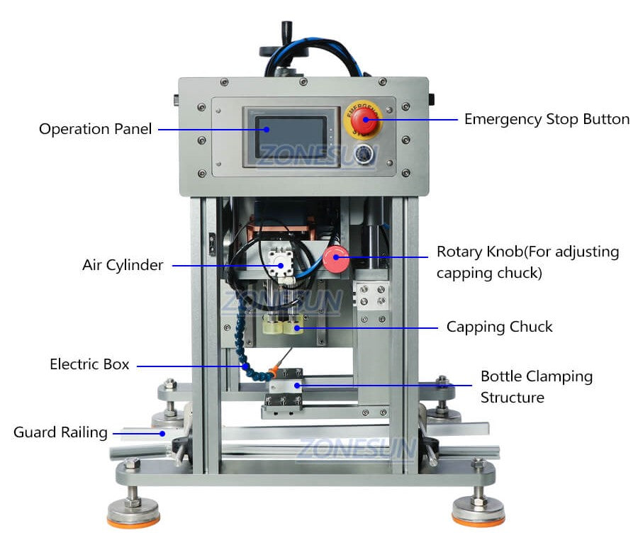 Dimension of Semi-automatic Capping Machine for Conveyor Belt