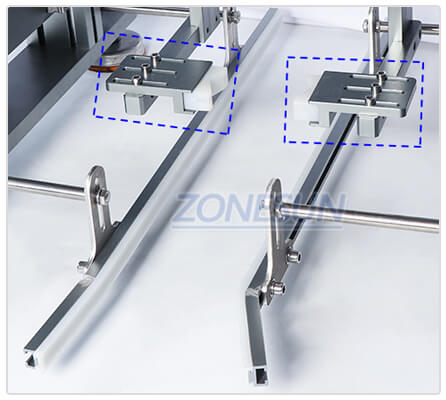 Estrutura de fixação da máquina de tampa semi-automática para a correia transportadora