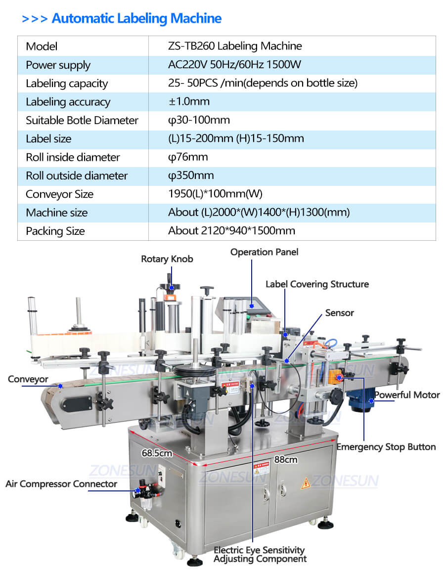 Parameter of Round Bottle Labeling Machine