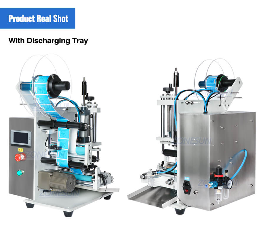 Real Shot of ZS-TB100S Small Bottle Labeling Machine