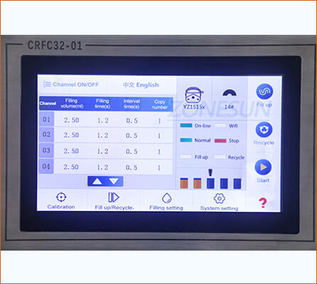 Control Panel of  High Accuracy Filling Machine