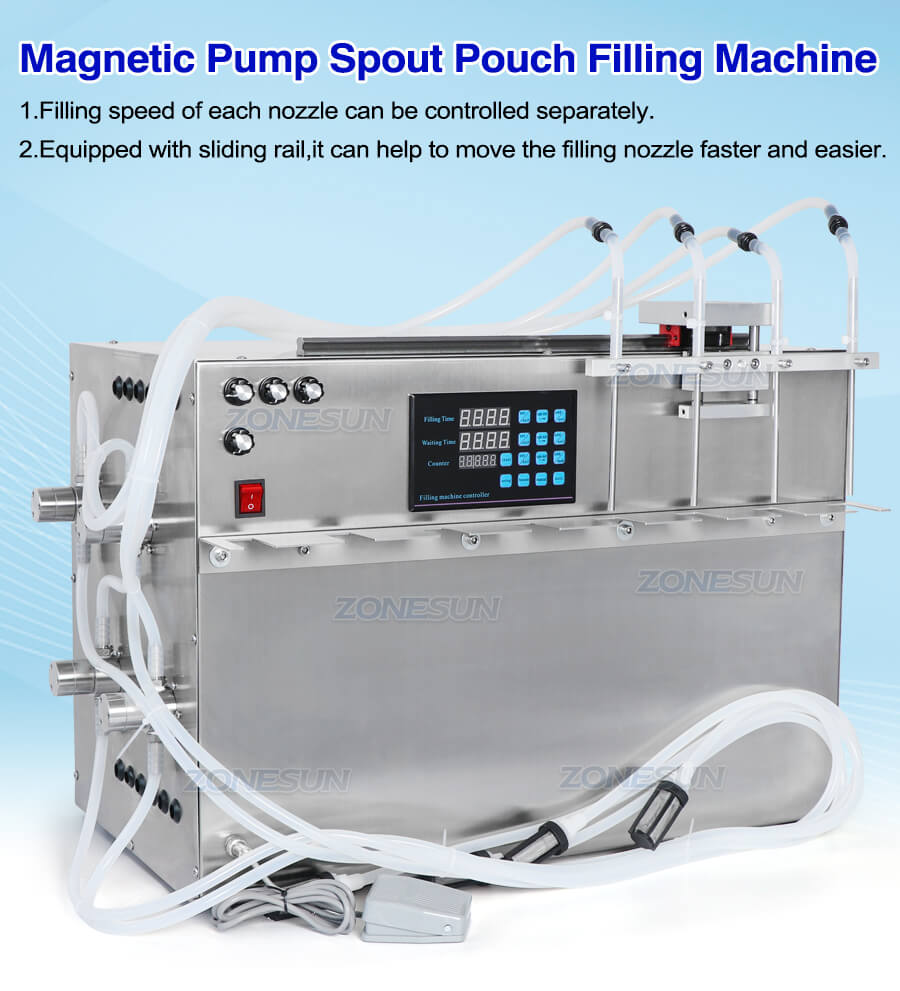 Magnetic Pump Spout Poucg Bag Filling Machine