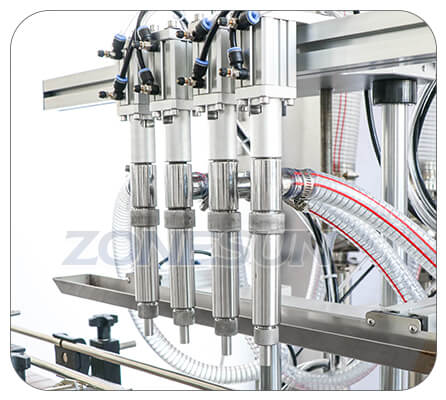 Filling Nozzle of Paste Piston Pump Filling Machine With Mixer Heater