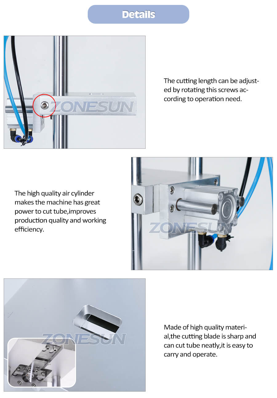 Details of Dip Tube Cutting Machine