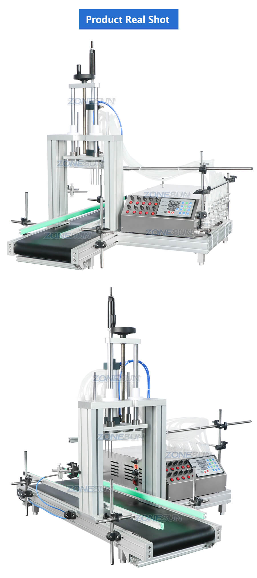 Desktop -Flüssigkeitsfüllmaschine mit Tauchdüse