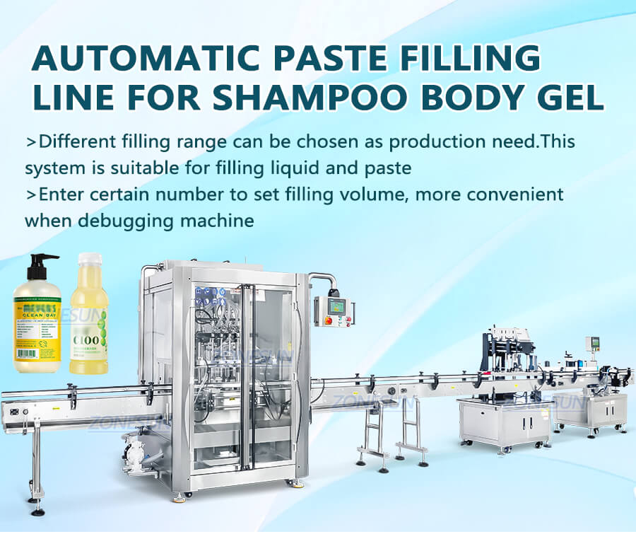 piston pump paste filling line