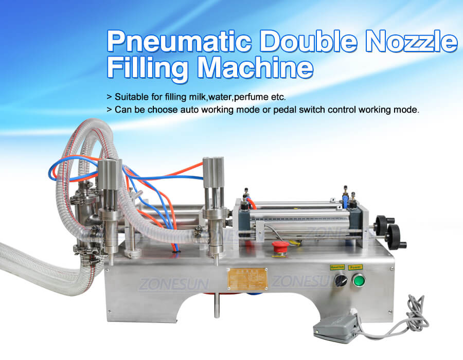 Double Nozzle Piston Liquid Filling Machine