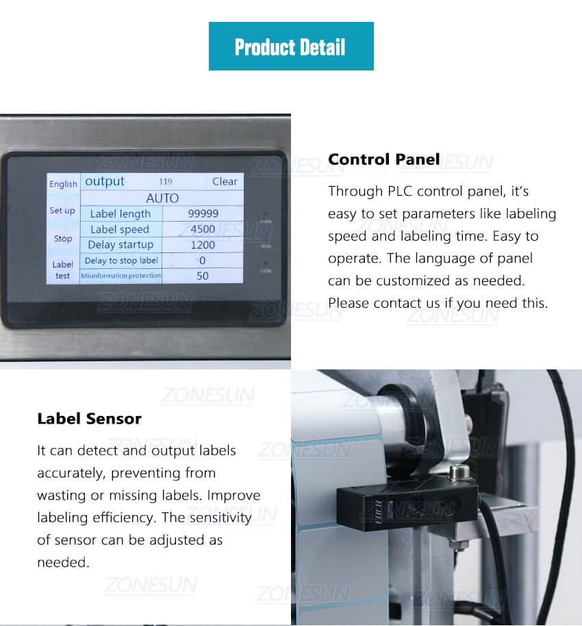 Détails de ZS-TB180PBF Pagnière de poche automatique Paging et Machine d'étiquetage