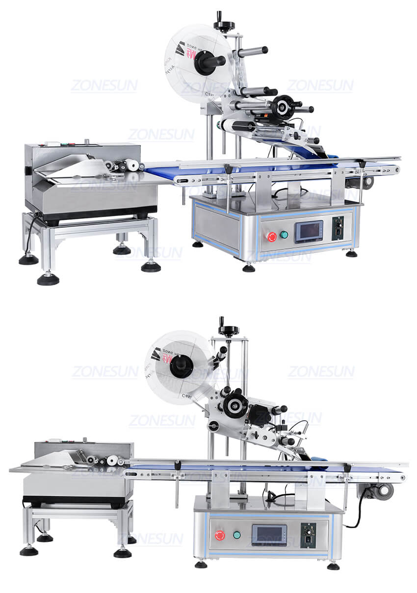 Real Shot of ZS-TB180PBF Automatic Pouch Bag Paging And Labeling Machine