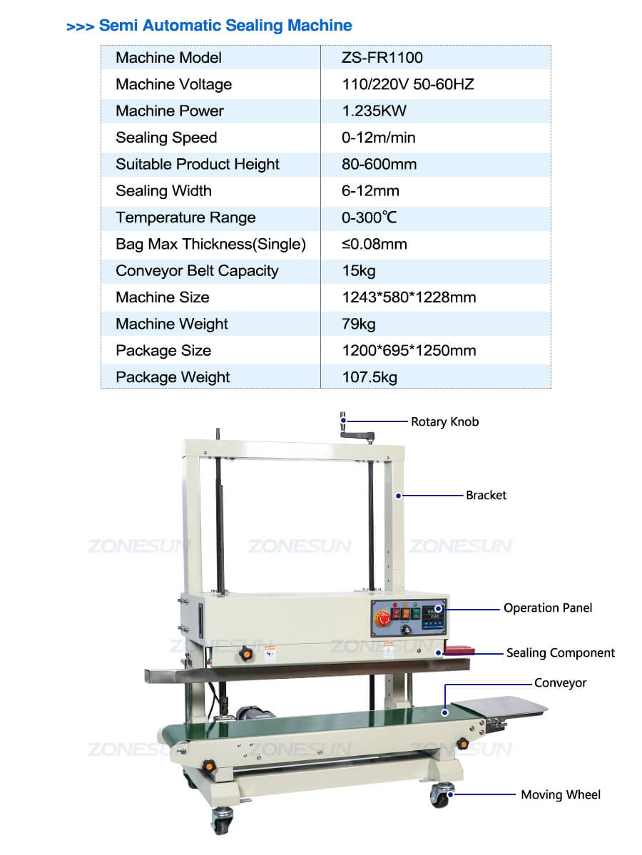 Sealing Machine for Bagged Powder