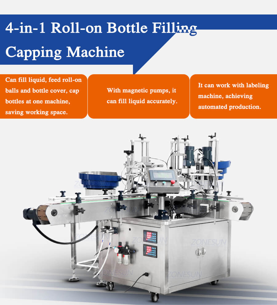 Automatic Roll-on Bottle Filling Capping Machine