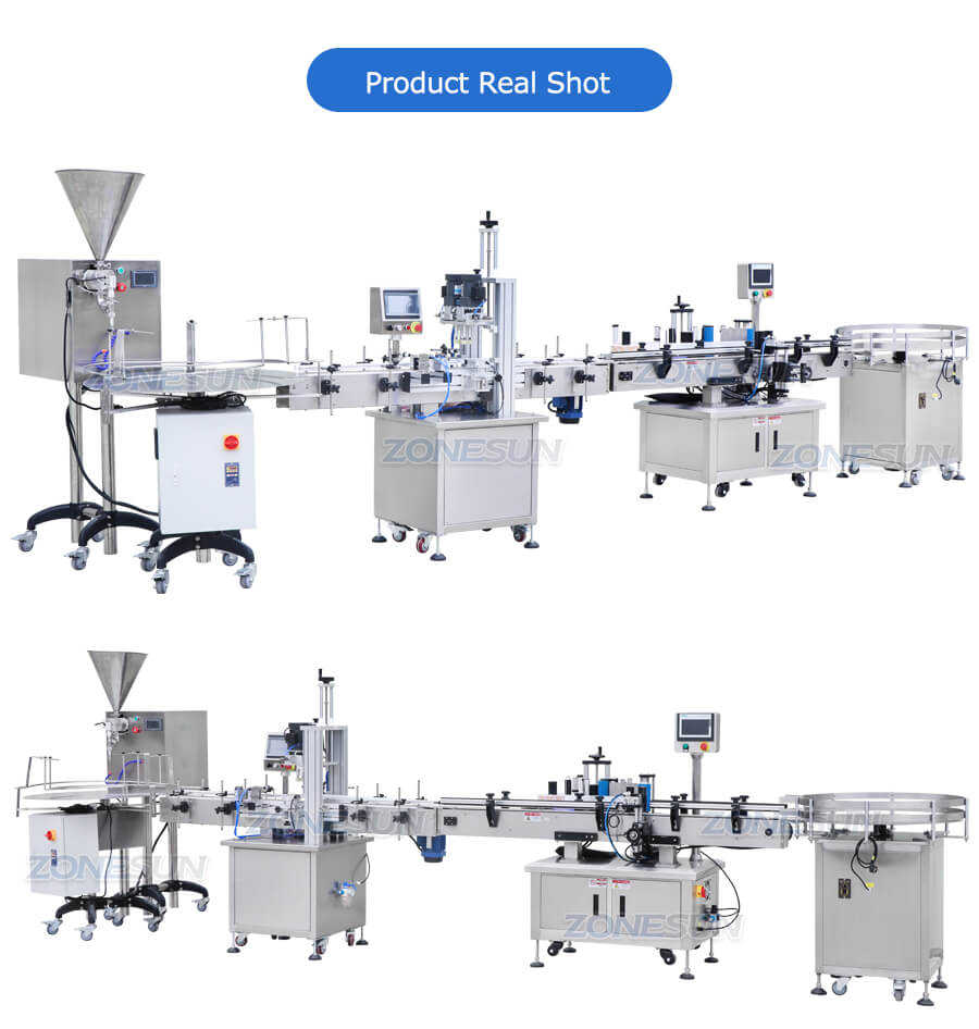 Linha de produção automática de preenchimento de gel de mão