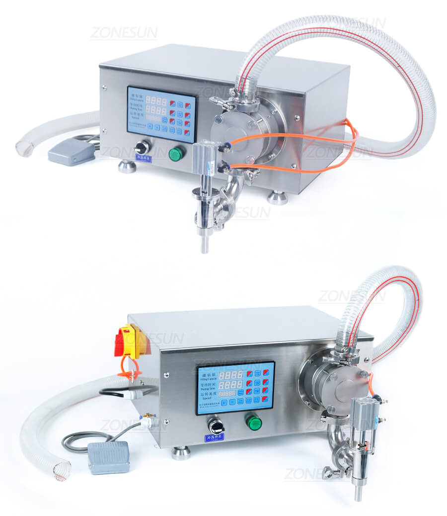 Echte Aufnahme der Rotorpumpenpaste -Füllmaschine