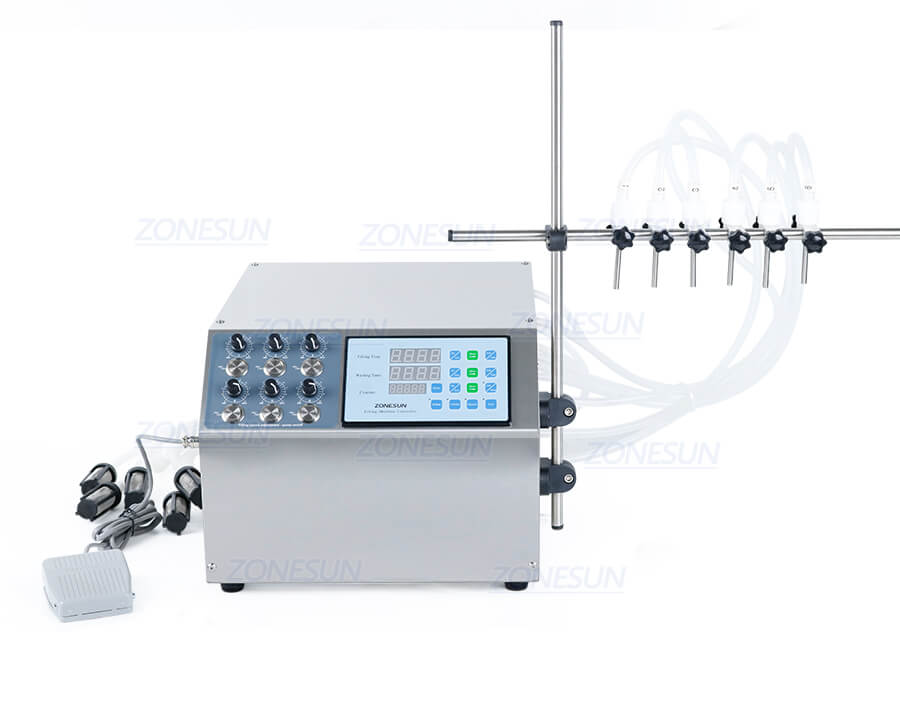 Tiro real da máquina de enchimento líquido ZS-DPYT6P