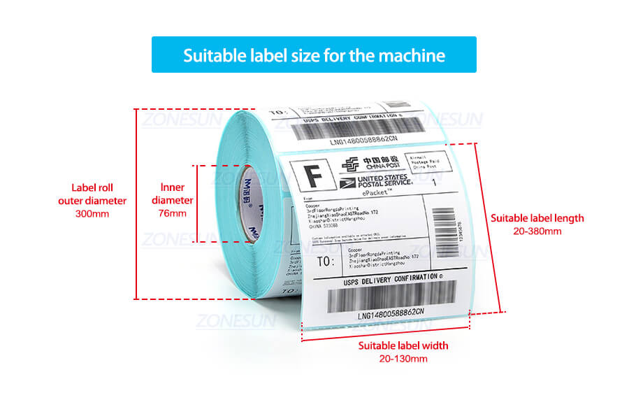 Suitable Label Roll Size for Semi-automatic Bottle Side Labeling Machine