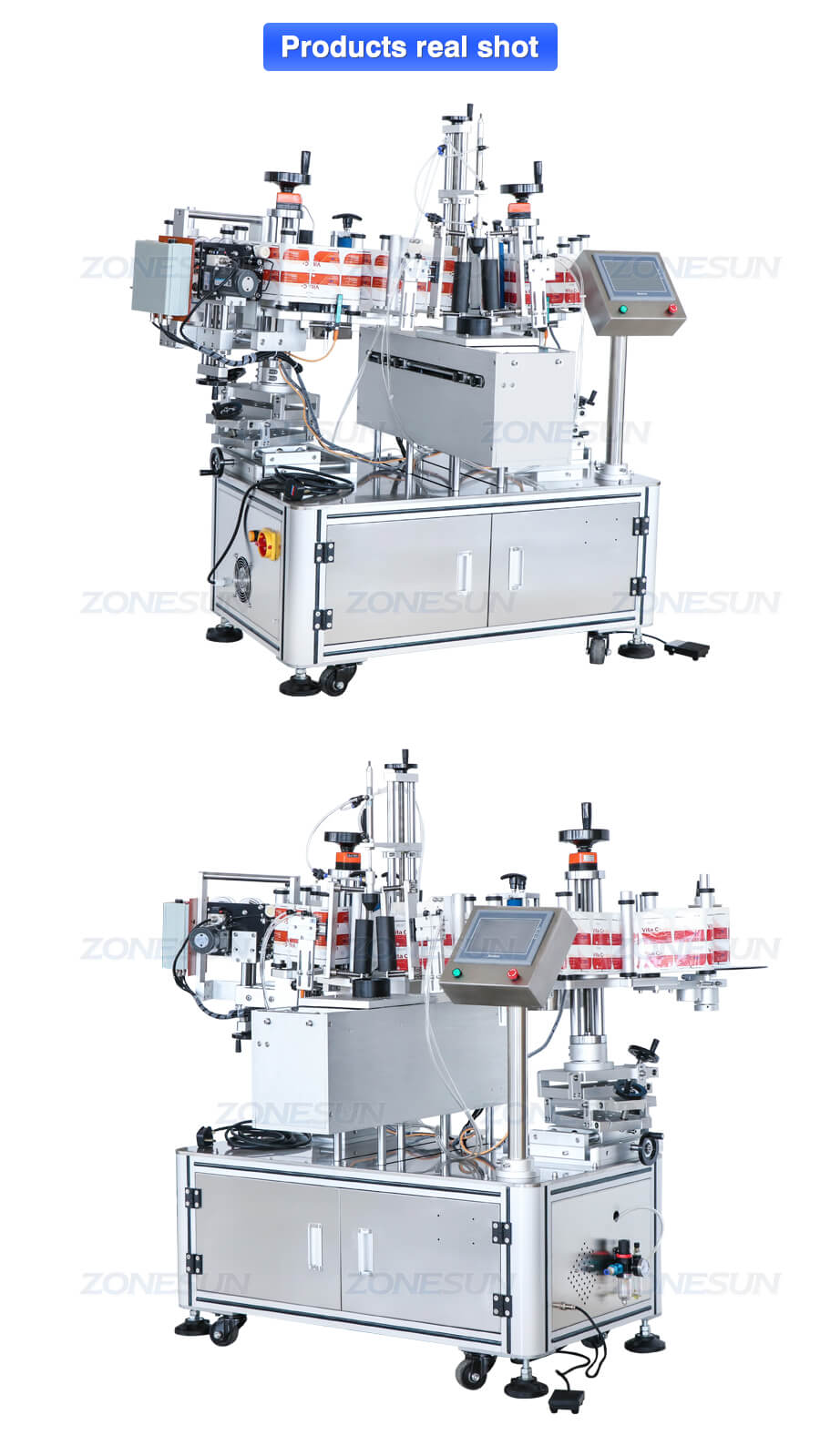 Máquina de rotulagem de garrafa semi-automática