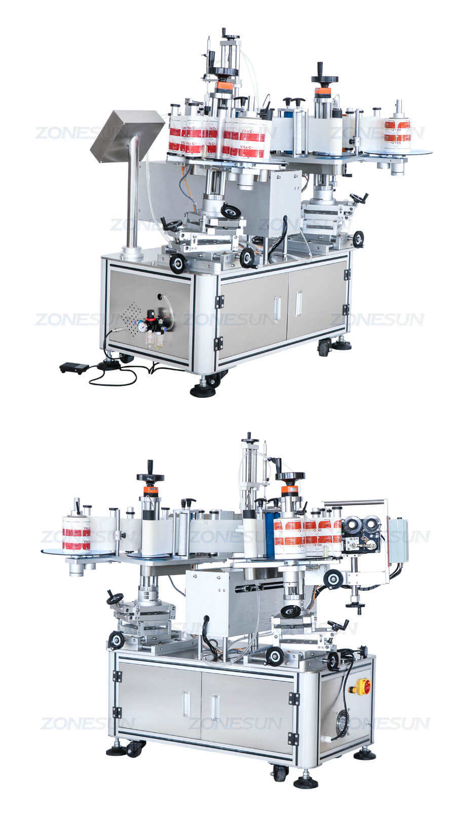 Máquina de rotulagem de garrafa semi-automática